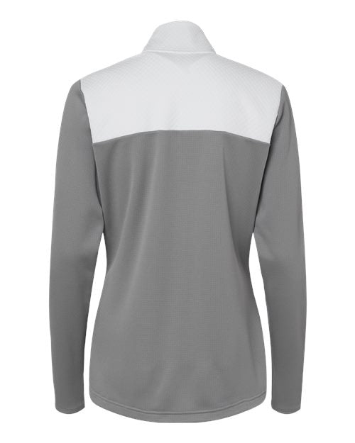 Adidas A529 Women's Textured Mixed Media Full-Zip Jacket - Grey Three White