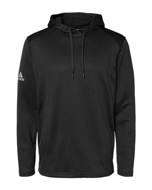 Adidas A530 Textured Mixed Media Hooded Sweatshirt - Black