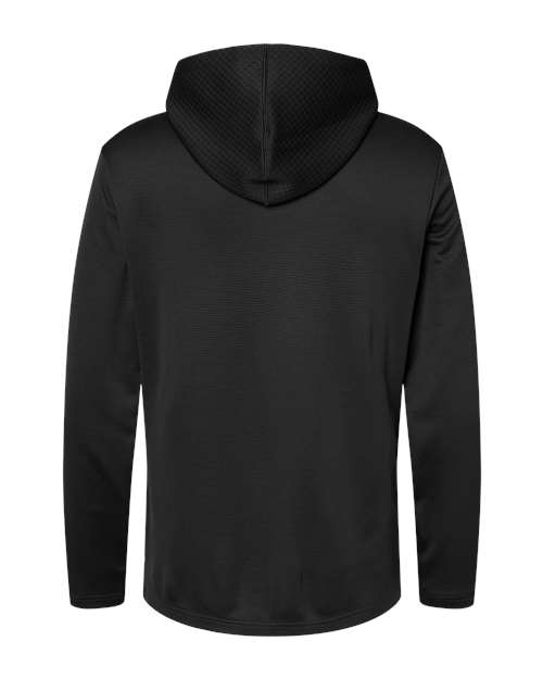 Adidas A530 Textured Mixed Media Hooded Sweatshirt - Black