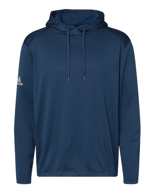 Adidas A530 Textured Mixed Media Hooded Sweatshirt - Collegiate Navy
