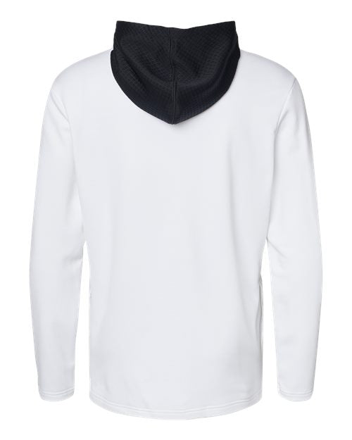 Adidas A530 Textured Mixed Media Hooded Sweatshirt - White