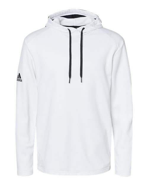 Adidas A530 Textured Mixed Media Hooded Sweatshirt - White