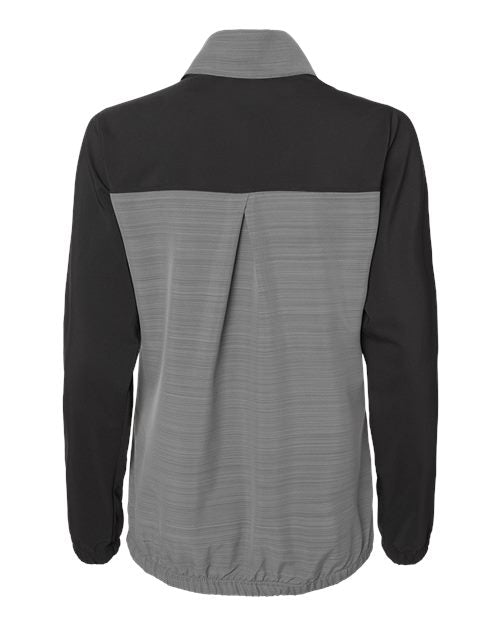 Adidas A547 Women's Heather Block Full-Zip Wind Jacket - Black Black Heather