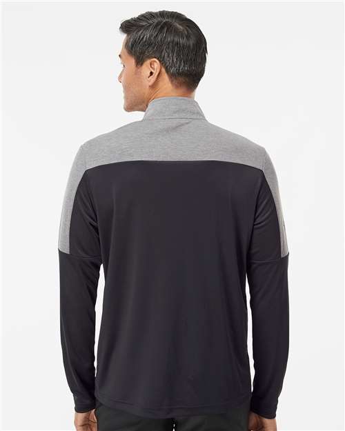 Adidas A552 Lightweight Quarter-Zip Pullover - Black Gray Three Melange