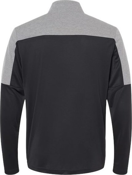 Adidas A552 Lightweight Quarter-Zip Pullover - Black Gray Three Melange
