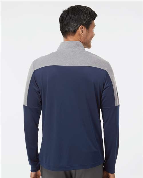 Adidas A552 Lightweight Quarter-Zip Pullover - Collegiate Navy Gray Three Melange