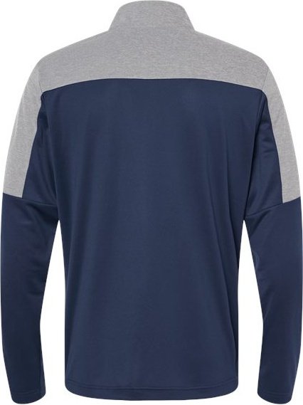 Adidas A552 Lightweight Quarter-Zip Pullover - Collegiate Navy Gray Three Melange