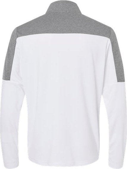 Adidas A552 Lightweight Quarter-Zip Pullover - White Gray Three Melange