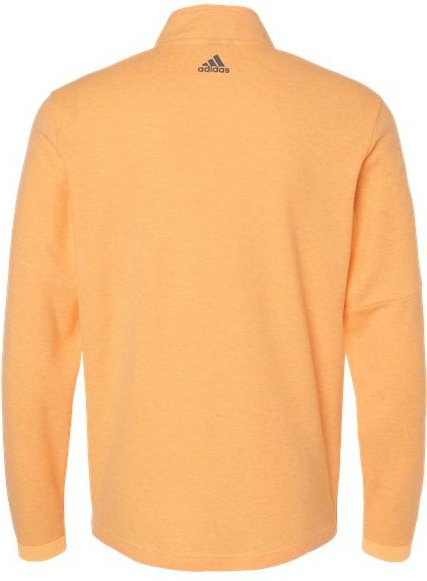 Adidas A554 3-Stripes Quarter-Zip Sweater - Acid Orange Melange