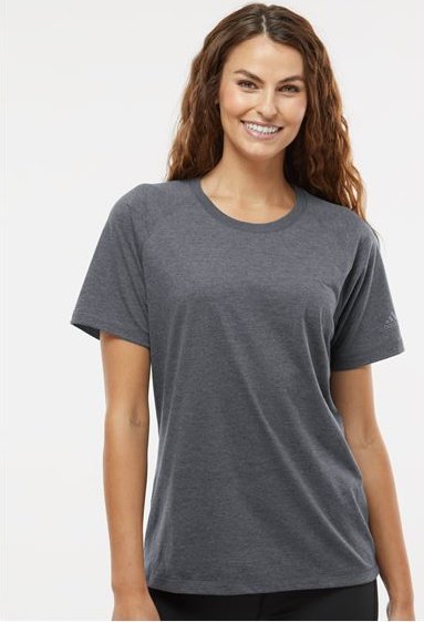 Adidas A557 Women's Blended T-Shirt - Dark Gray Heather