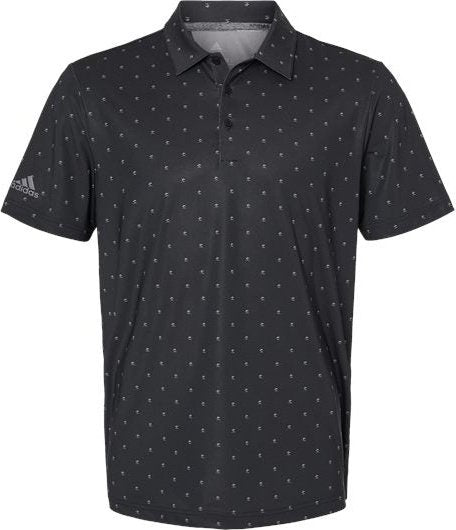 Adidas A574 Pine Tree Polo - Black Gray Three