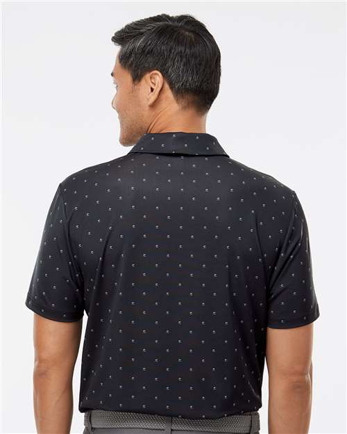 Adidas A574 Pine Tree Polo - Black Gray Three