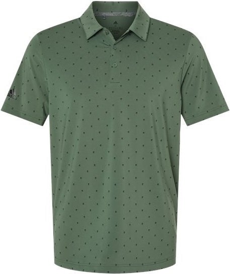 Adidas A574 Pine Tree Polo - Green Oxide Black