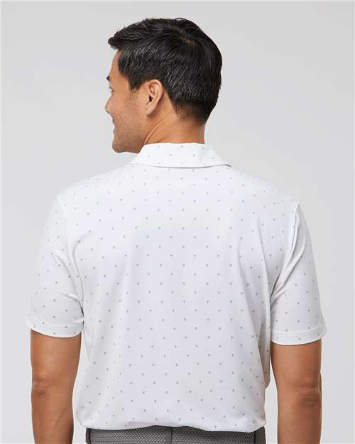 Adidas A574 Pine Tree Polo - White Gray Three