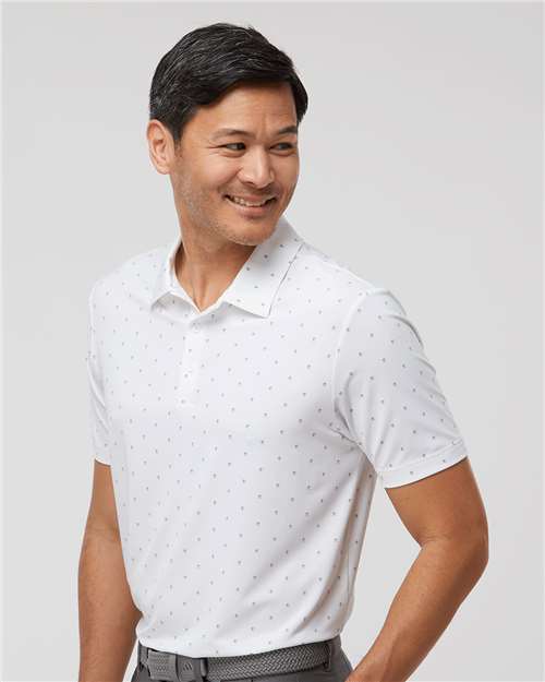 Adidas A574 Pine Tree Polo - White Gray Three