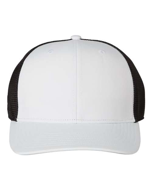 Adidas A627P Poly Trucker Cap - White Black