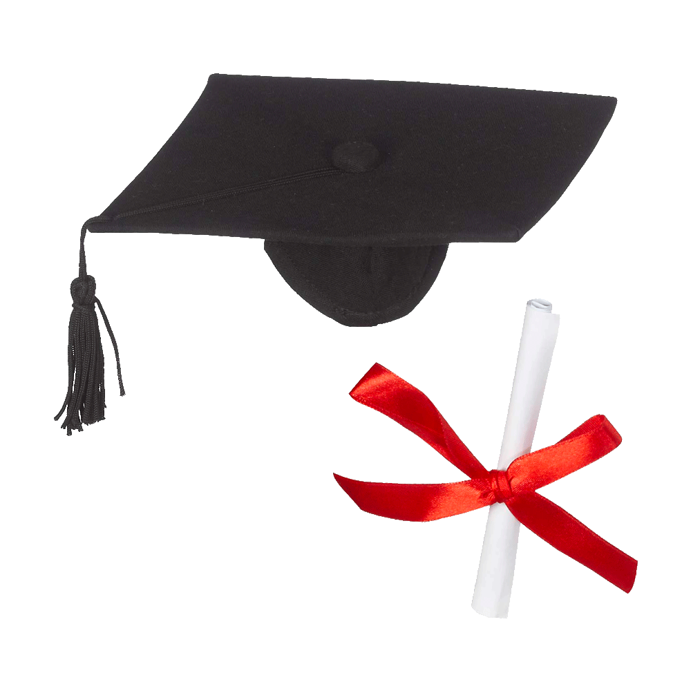 Graduation Hat & Diploma Set