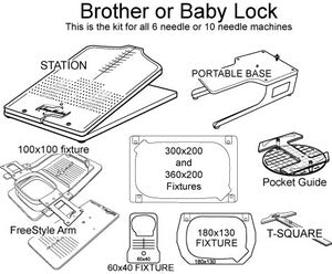 BABYLOCK/BROTHER PR - 100X100 & 60X40 & 180X130 & 360X200 - HOOPMASTER KIT