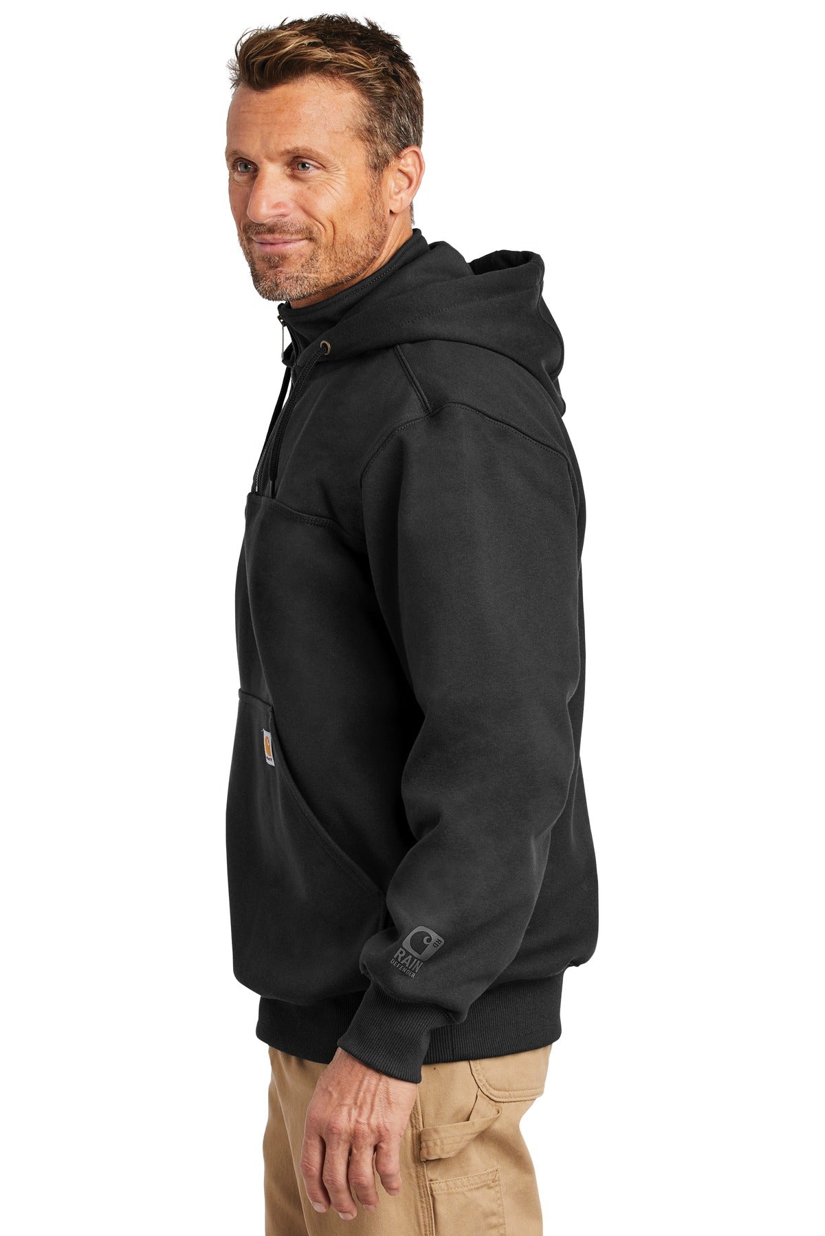 Carhartt Rain Defender Paxton Heavyweight Hooded Zip Mock Sweatshirt