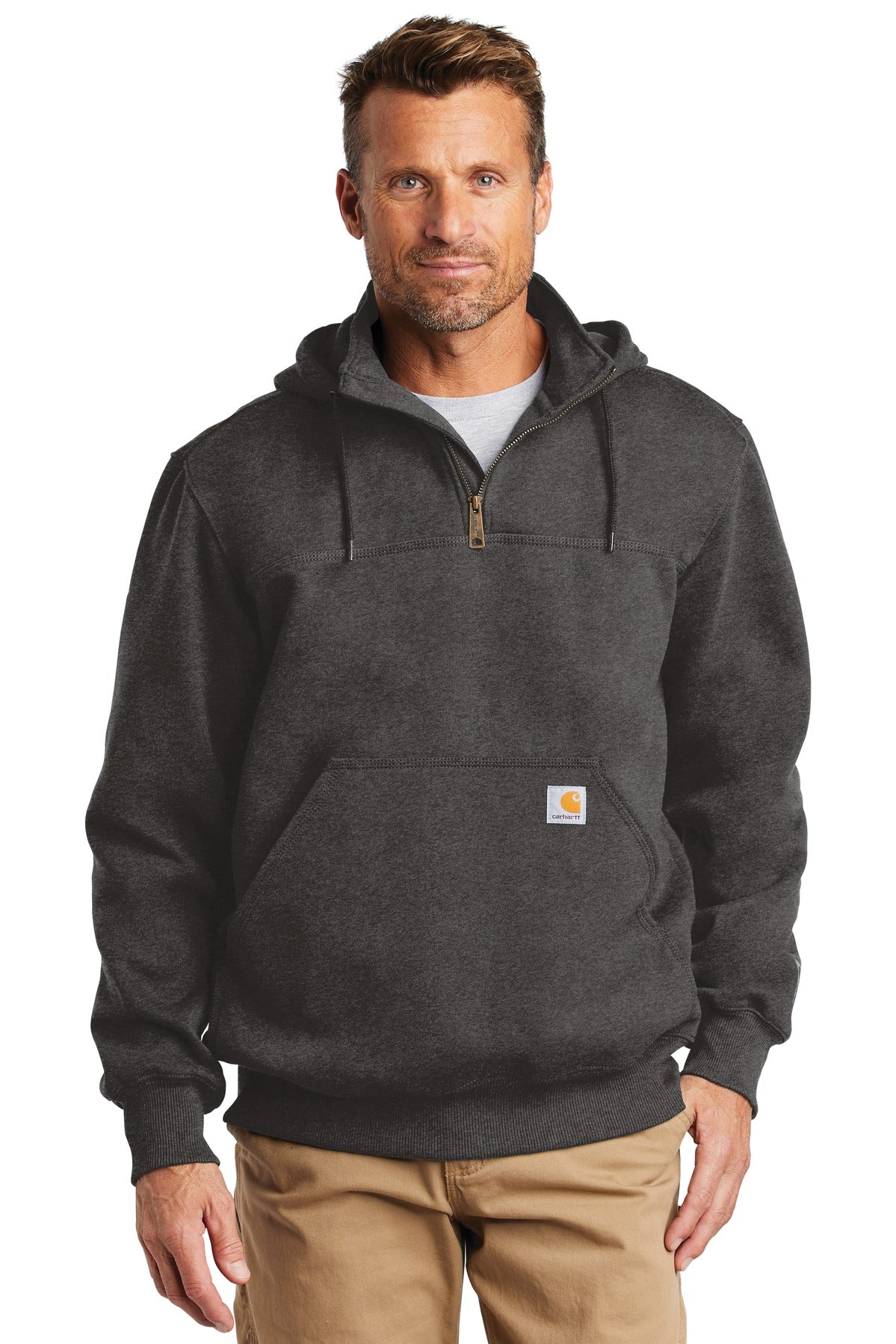 Carhartt Rain Defender Paxton Heavyweight Hooded Zip Mock Sweatshirt