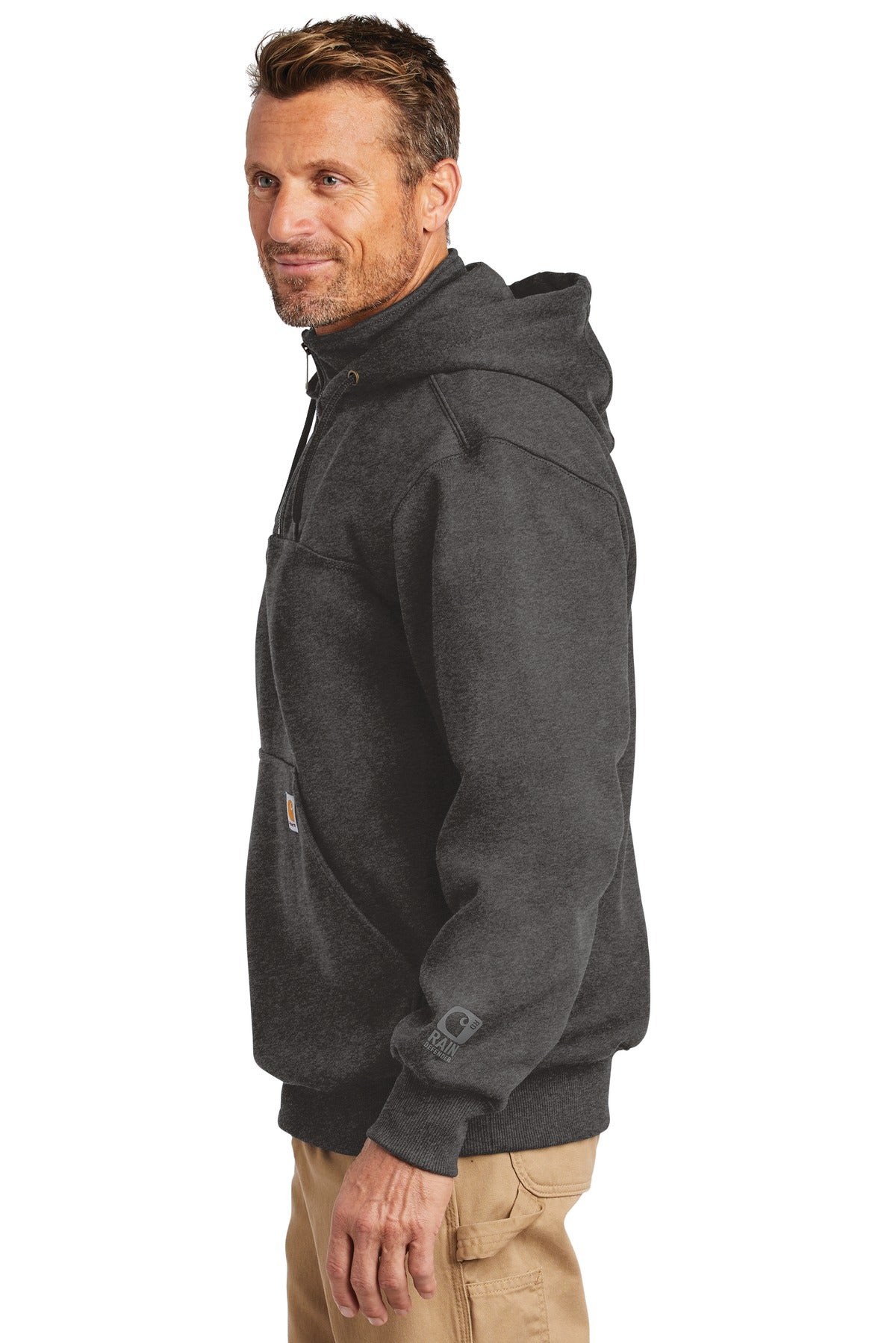 Carhartt Rain Defender Paxton Heavyweight Hooded Zip Mock Sweatshirt