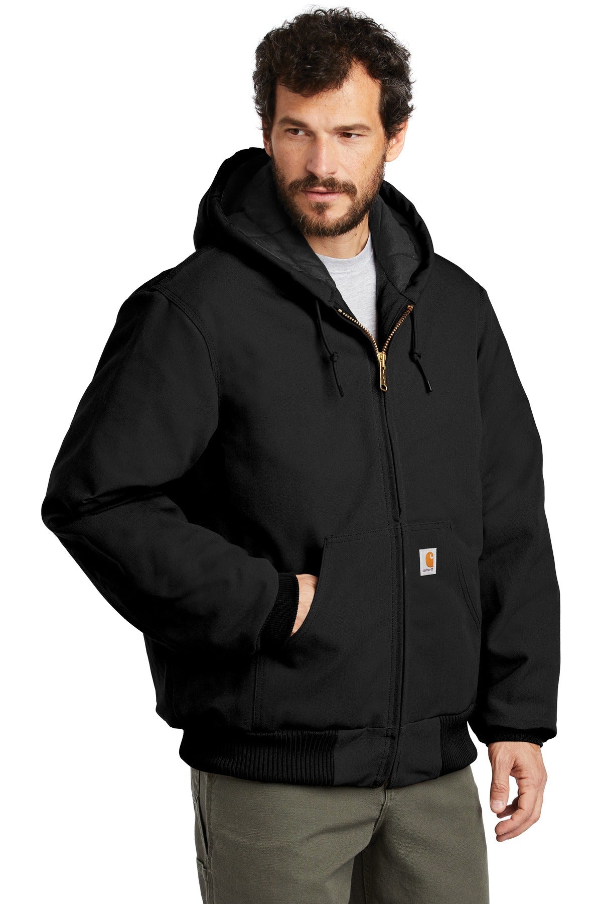 Carhartt Quilted-Flannel-Lined Duck Active Jacket