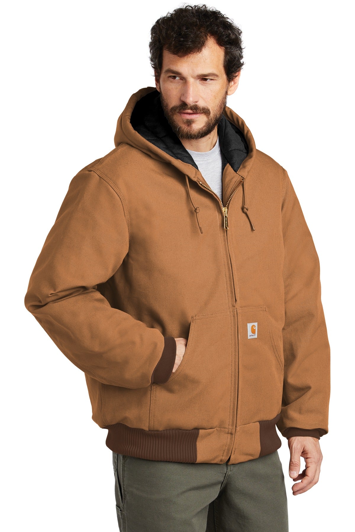 Carhartt Quilted-Flannel-Lined Duck Active Jacket