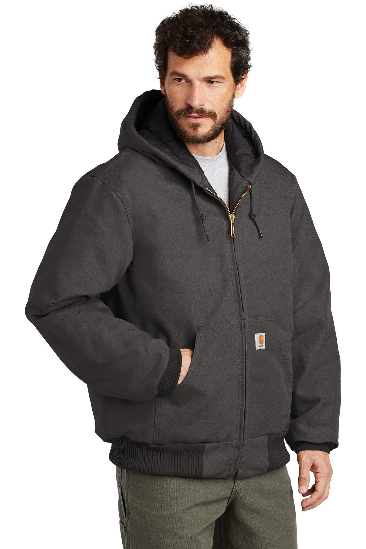 Carhartt Quilted-Flannel-Lined Duck Active Jacket
