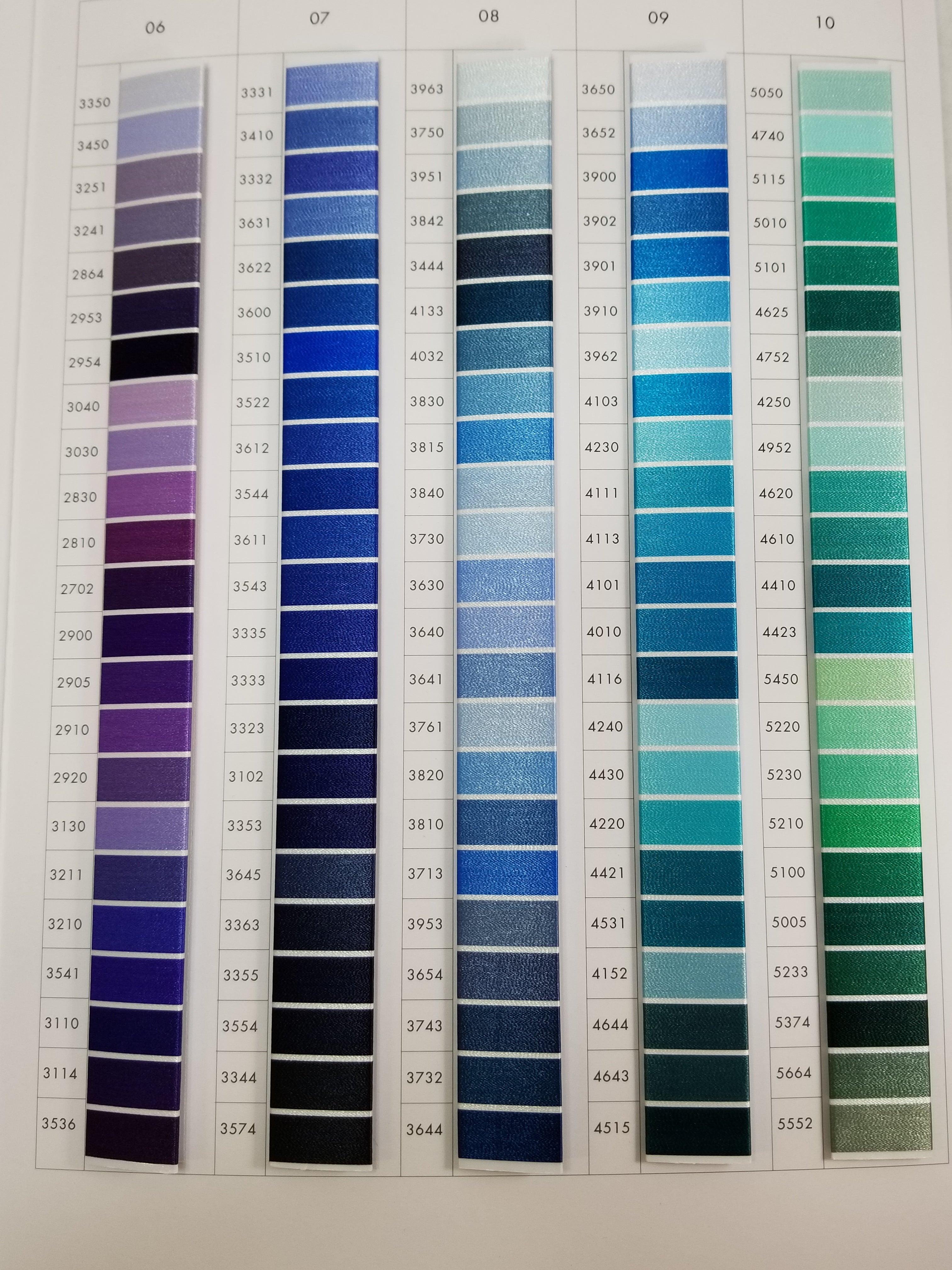 ISACORD EMBROIDERY THREAD - COLOR CHART [100381] – Embroidery Supply Shop