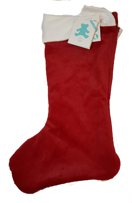 19" Plush Red Embroider Christmas Stocking