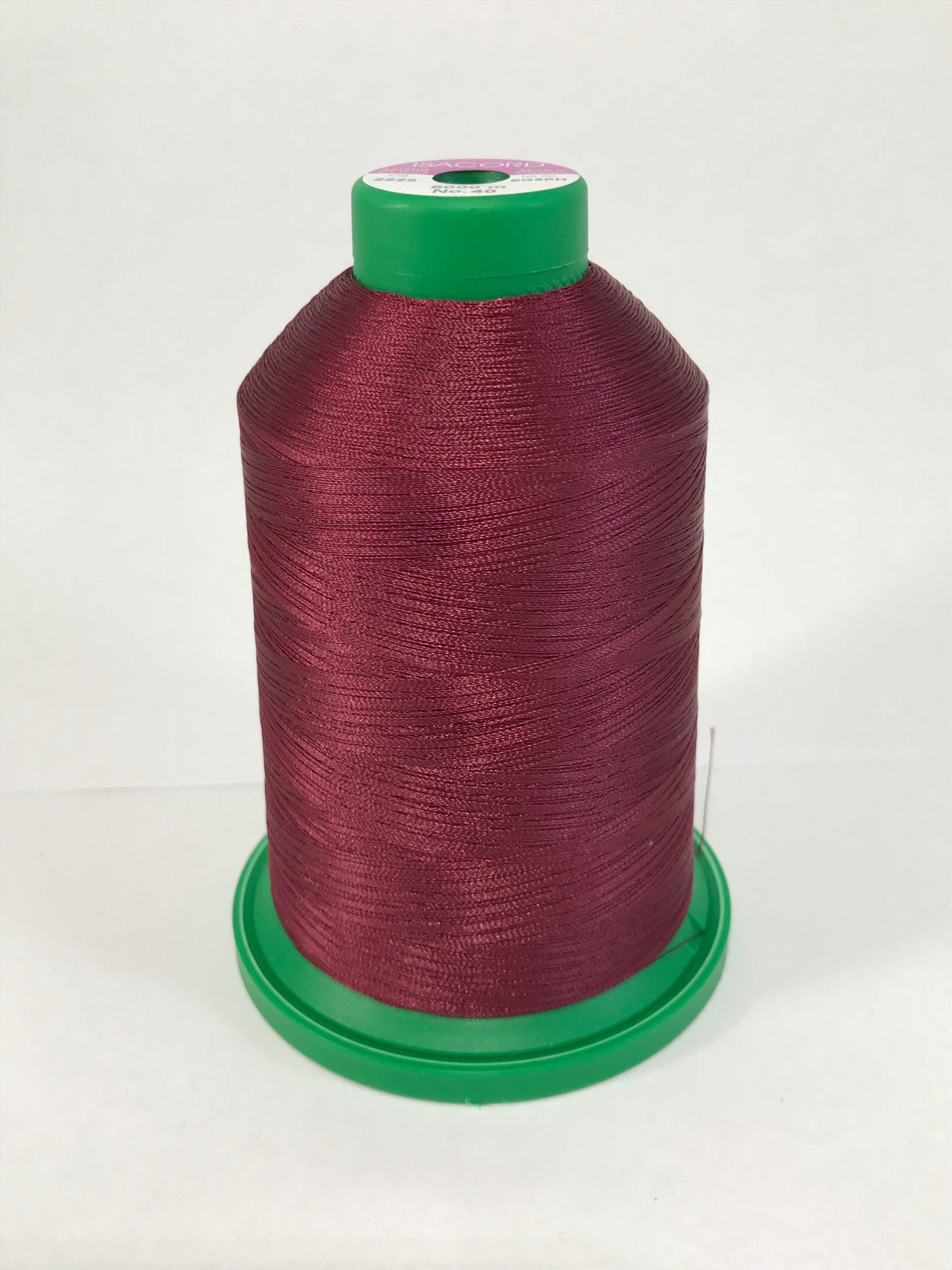 2222 - BURGUNDY - ISACORD EMBROIDERY THREAD 40 WT