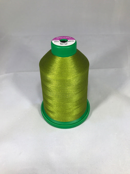 6043 - YELLOWGREEN - ISACORD EMBROIDERY THREAD 40 WT