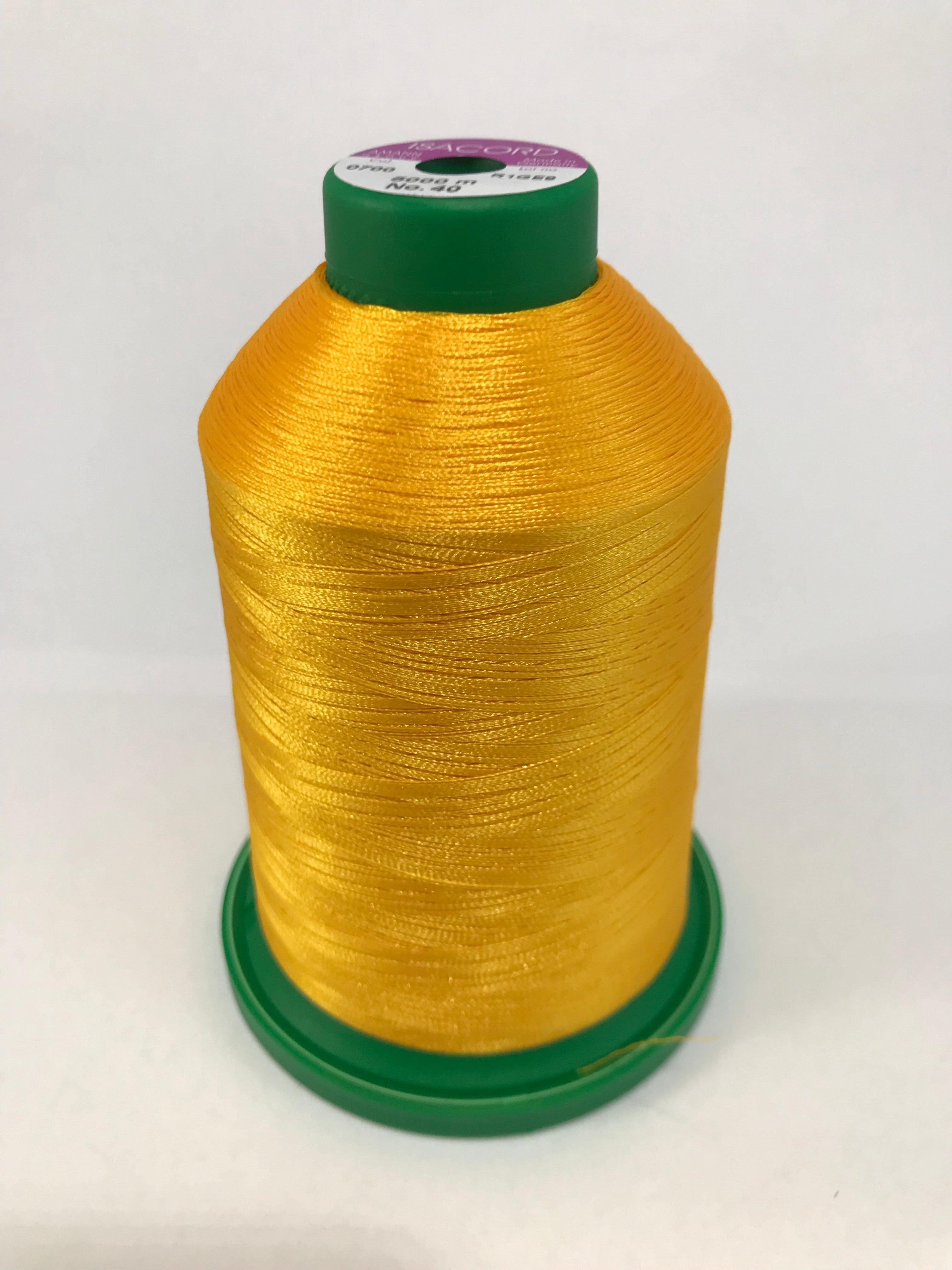 0700 - BRIGHT YELLOW - ISACORD EMBROIDERY THREAD 40 WT